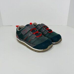 See Kai Run Summit Athletic Sneaker Toddler Size 8 Green Grey Hook and Loop Stra